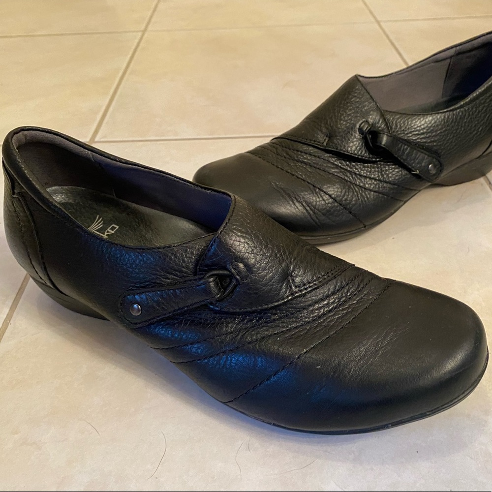 Dansko Sz 39 Leather Franny Shoes Clog 8.5 - 9 Milled Napa Leather nurse comfort